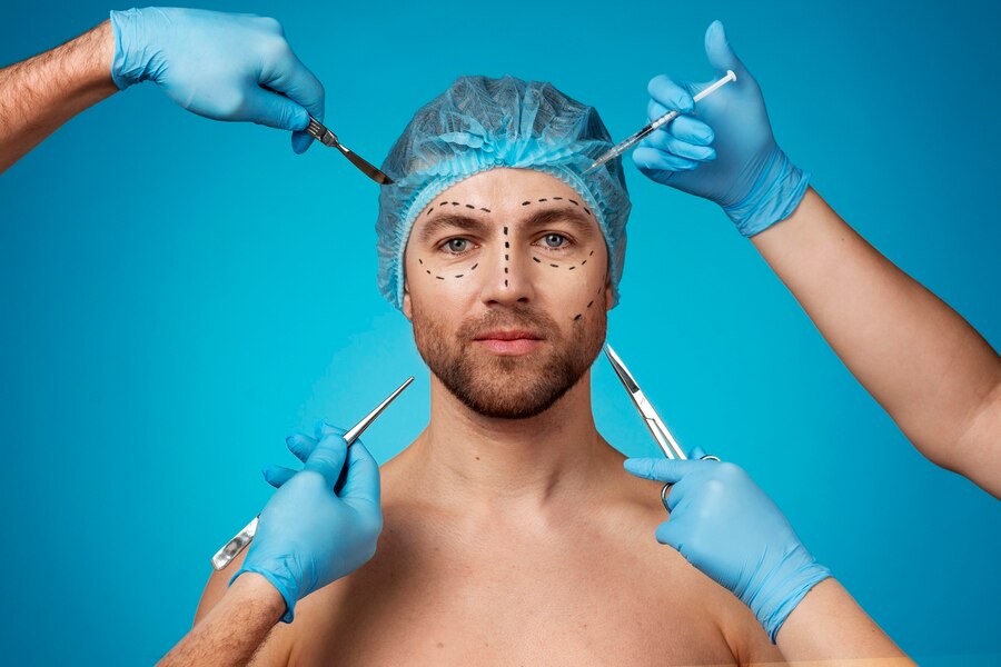 portrait man receiving enhancements tweakments through help cosmetic procedures 23 2151255693 Aesthetic surgeries