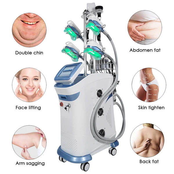 Treatment areas of cryo slimming machine Treatment areas of cryo slimming machine