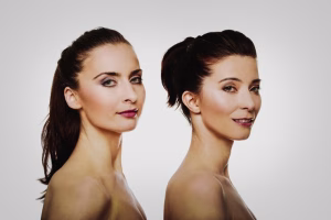 close up lesbians against gray background 1048944 22369156 Mini Facelifts Before and After