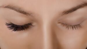 Latisse eyelash growth treatment before and after results showing longer thicker lashes