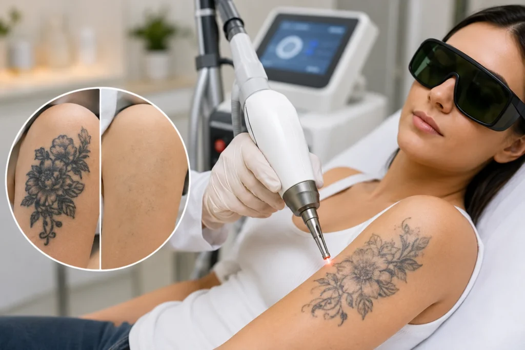 Best tattoo removal near me with advanced laser treatment on arm tattoo