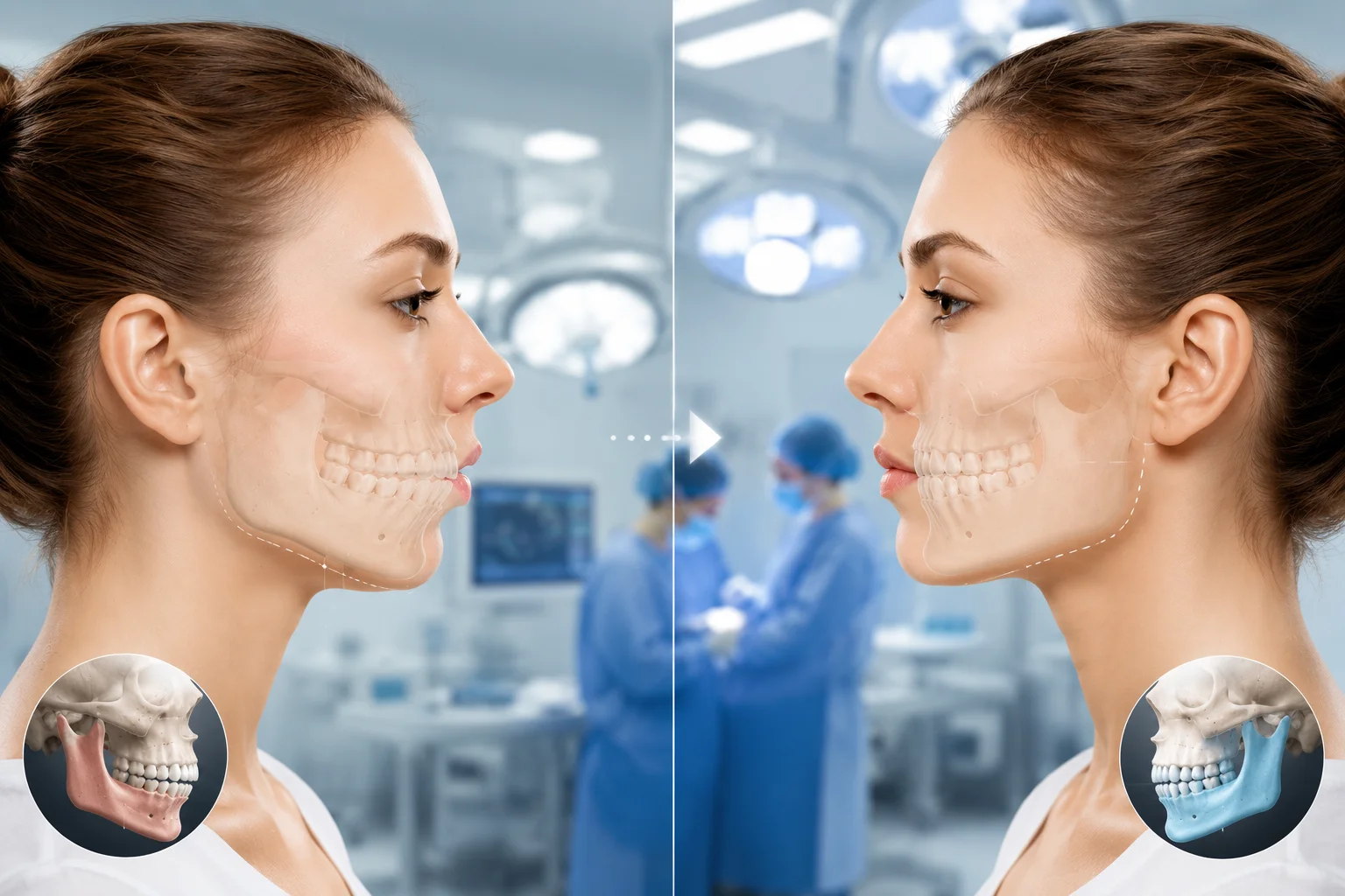 ChatGPT Image Jun 1 2026 03 11 34 AM Double jaw surgery procedure illustration showing jaw alignment correction