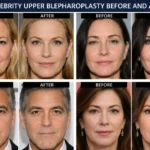 upper blepharoplasty celebrities before and after natural eyelid surgery results