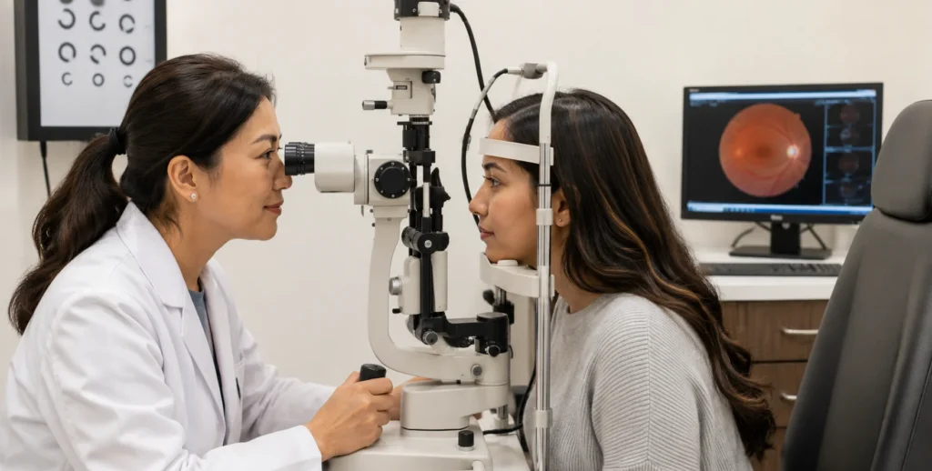 Primary eye care examination at Lee Vision in Flushing Queens NY