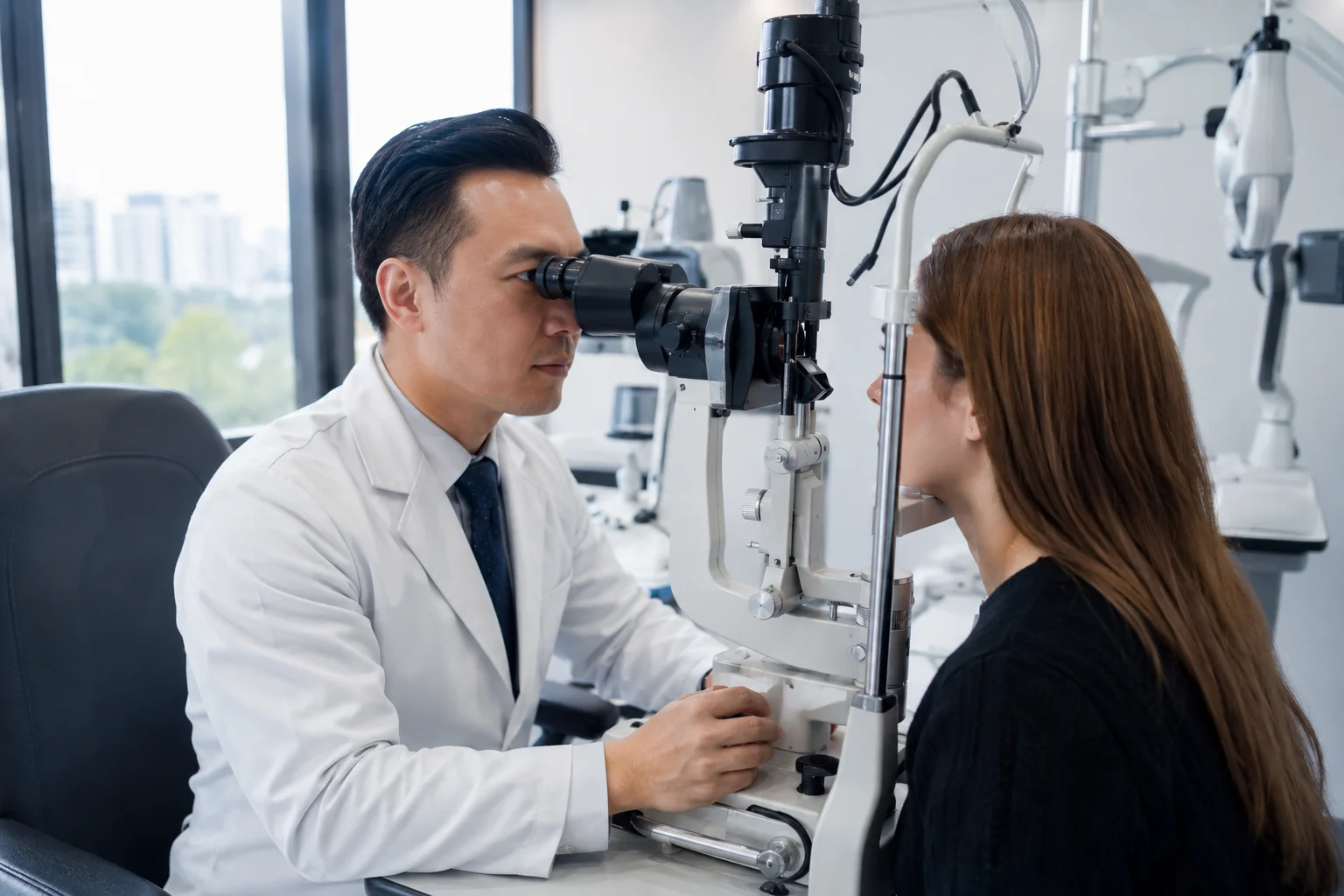 ChatGPT Image Jun 29 2026 10 14 36 PM Board-certified ophthalmologist performing a comprehensive eye exam using an advanced eye exam machine in Flushing, Queens.
