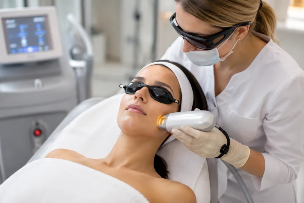 Best laser treatment for skin tightening performed by a cosmetic specialist