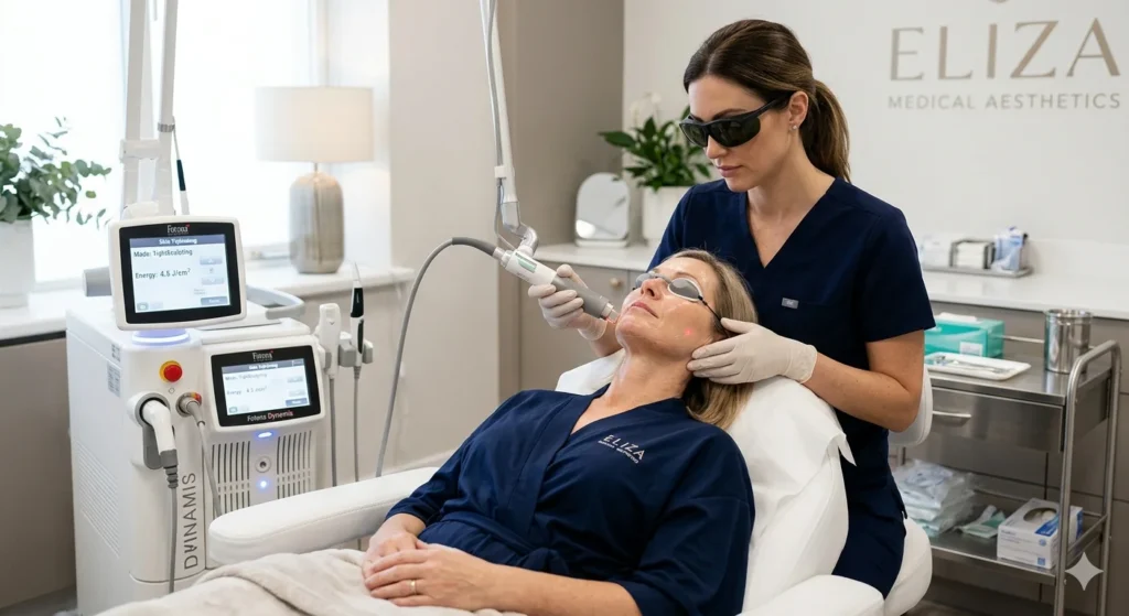 Best treatment for loose skin on face before and after skin tightening procedure