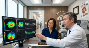 Custom lens replacement surgery consultation at LeeVision Flushing Queens