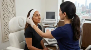 Advanced skin tightening consultation for loose facial skin