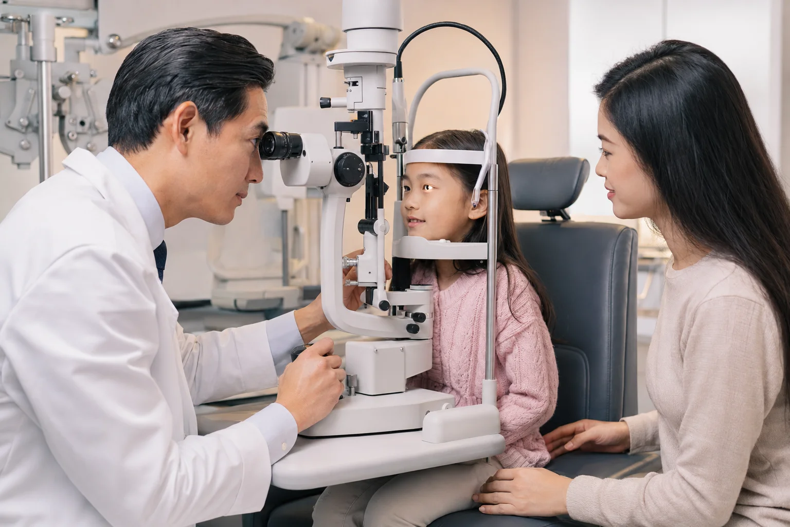 Kids eye doctor near me at a modern pediatric eye clinic in Flushing Queens NYC