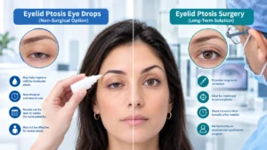 Eyelid Ptosis Eye Drops vs Surgery