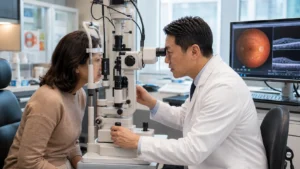 ChatGPT Image Aug 11 2026 10 53 16 PM Cataract surgeon near me performing a comprehensive eye examination in Flushing Queens