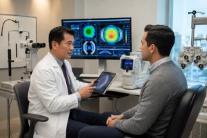 ChatGPT Image Aug 15 2026 11 44 27 PM Refractive eye surgery consultation with ophthalmologist in Flushing Queens