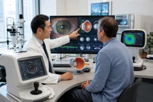 ChatGPT Image Aug 2 2026 12 23 06 AM Refractive lens exchange surgery consultation with an ophthalmologist