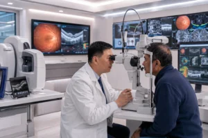 ChatGPT Image Aug 5 2026 11 26 07 PM Modern retina clinic using advanced diagnostic technology for retinal disease detection.