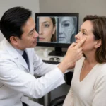 non surgical eye lift consultation with ophthalmologist